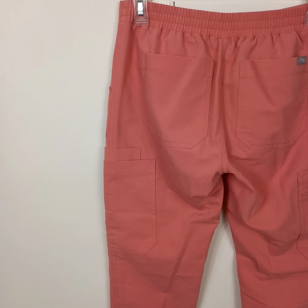 Figs Scrub Pants XS Petite Womens Coral Yola Skinny Soft Straight Pckts Medical